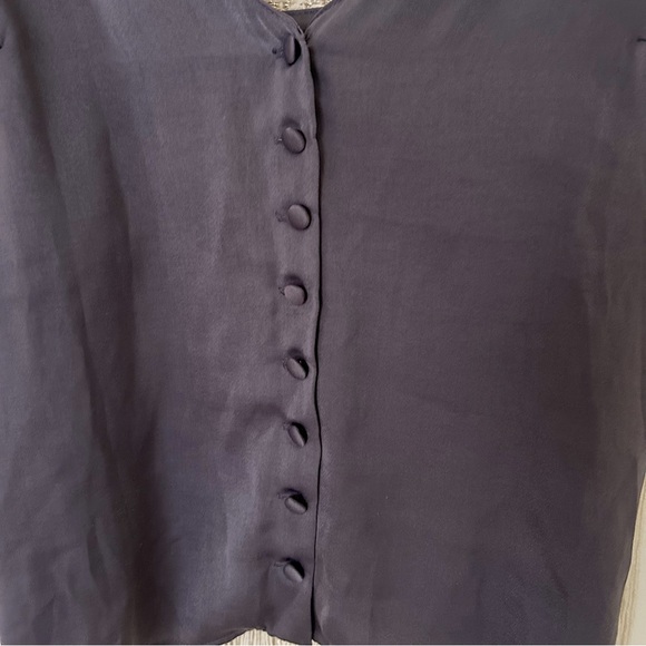 Purple satin button cami - Picture 4 of 6